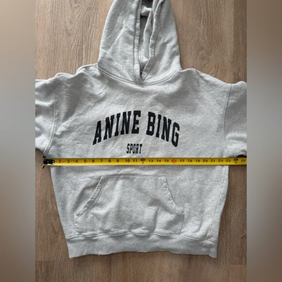 ANINE BING Sport Harvey Sweatshirt in Heather Grey Small Excellent Condition - Picture 8 of 8